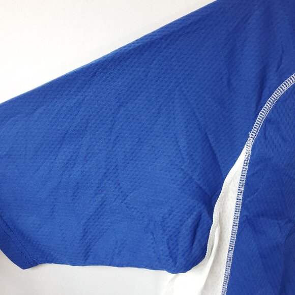 Dynasty Mens Blue White Texas Rangers Jersey Shirt V Neck Sz Medium - Picture 5 of 10